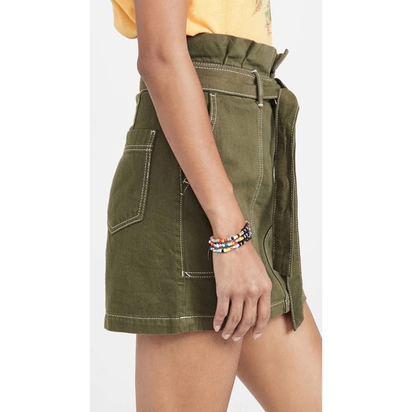 Free People Mini Skirt Splendor in the Grass Size 10 Cotton/Lyocell Blend - Picture 2 of 11